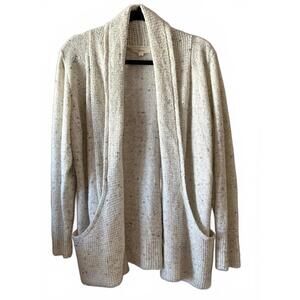 Peyton & Promise Open Front Knit Cardigan Sweater Large